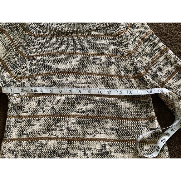 Zara Knit Black/White/Gold Sweater Sz Small - Picture 8 of 10